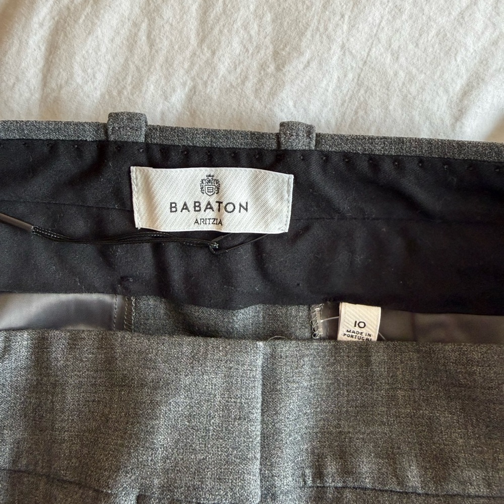 Babaton Aritzia Gray Wool Skirt Size 10 Tailored Rare Find